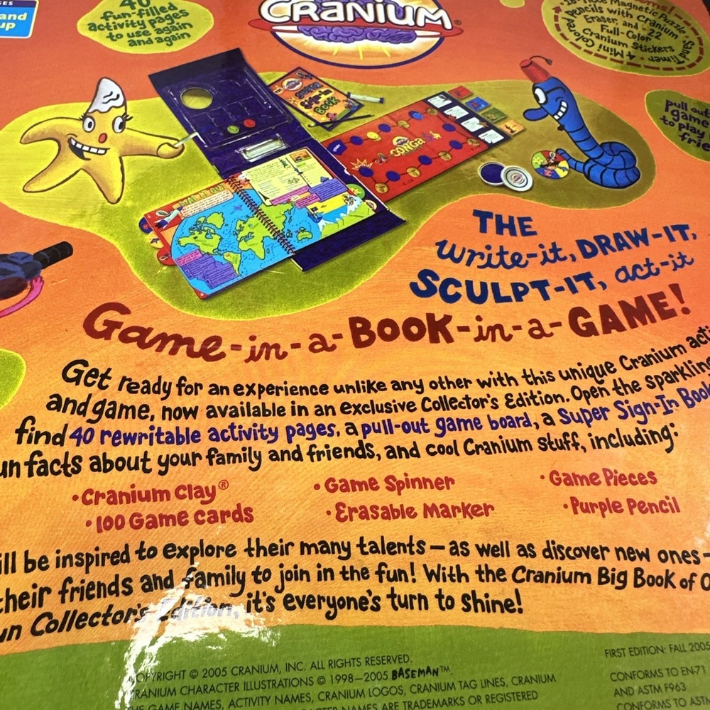 Cranium Big Book of Outrageous Fun Collector's Edition Baseman Game Activity Bk - Picture 9 of 13